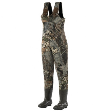 Women's 3.5mm Camo Chest Neoprene Wader Hunting Waders with Rubber Boots